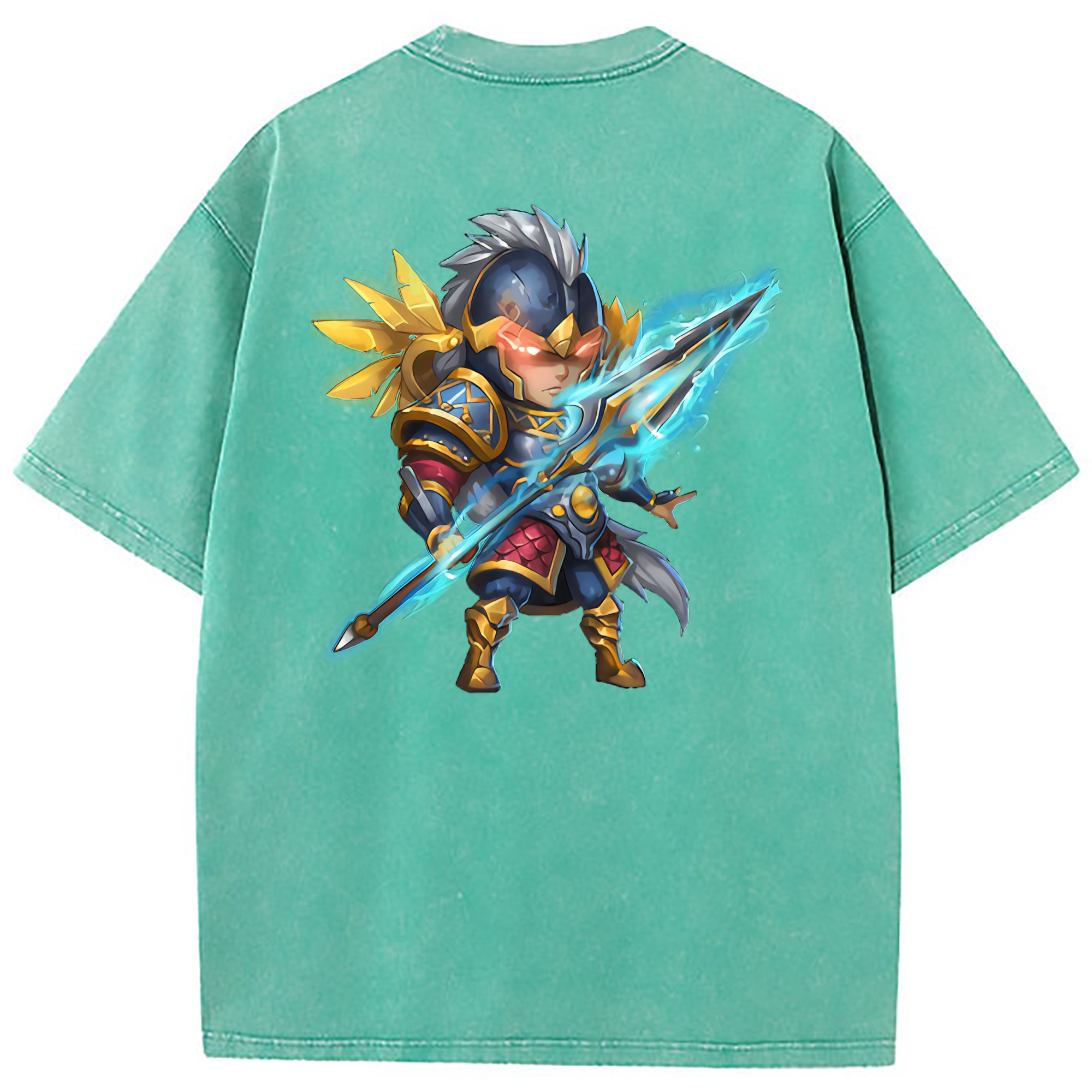 （画像用） リーグ・オブ・レジェンド League of Legends LOL 綿100% ヴィンテージ風 半袖Tシャツ（背面プリント）